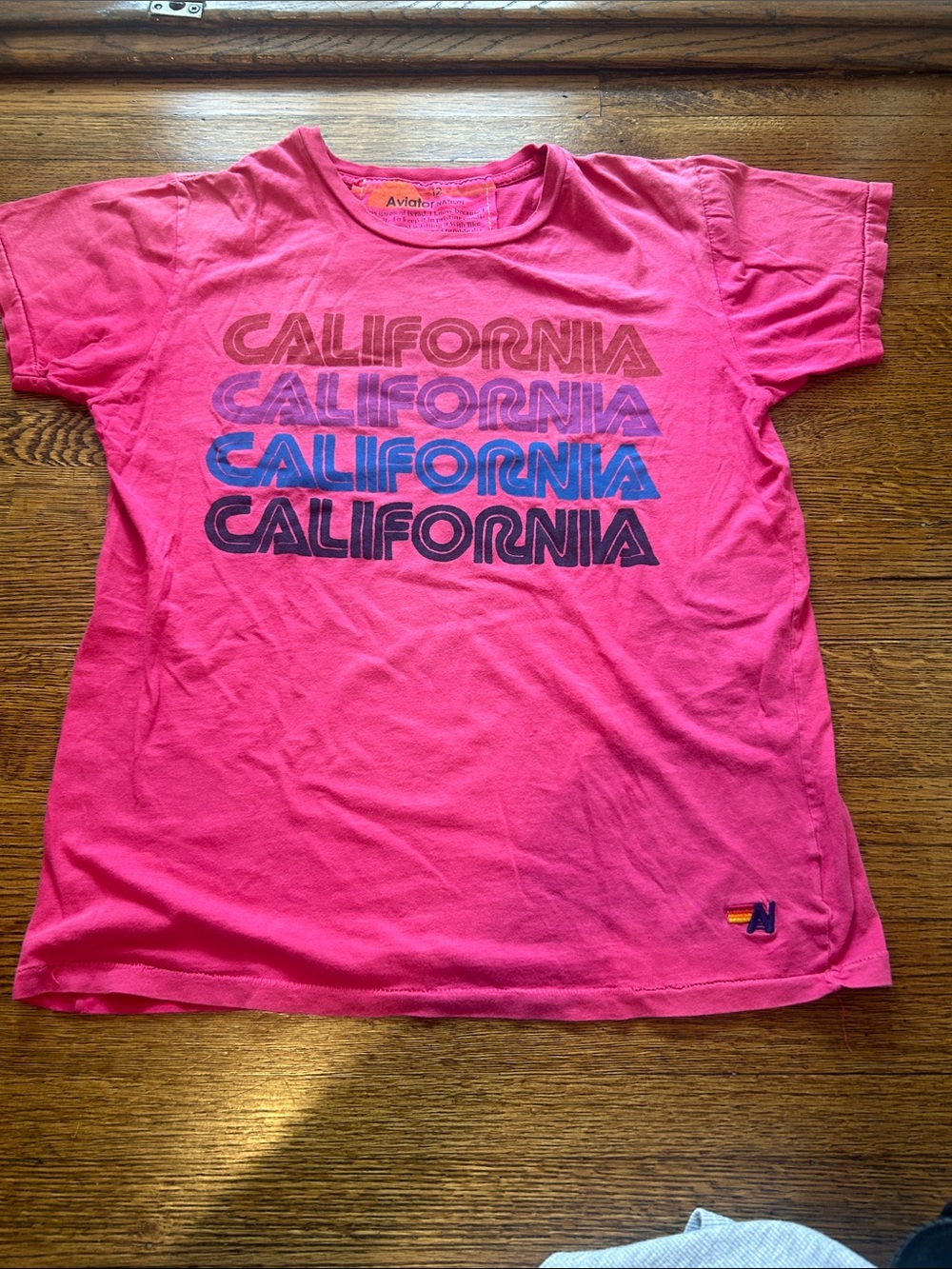 Aviator Nation Kids Pink 'California' Multicolor Graphic Tee
